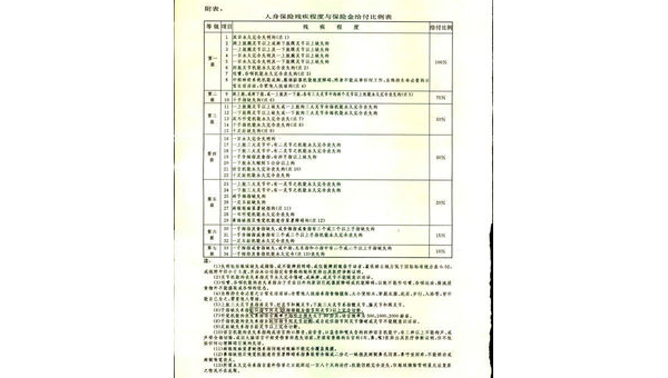 意外险评残标准详解